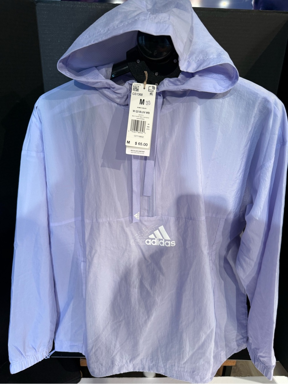 Adidas Women’s Lavender Hooded Pullover jacket